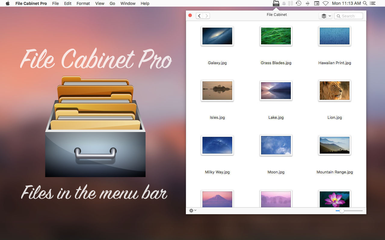 File Cabinet Pro 5.5 – File manager for the menu bar. screenshot