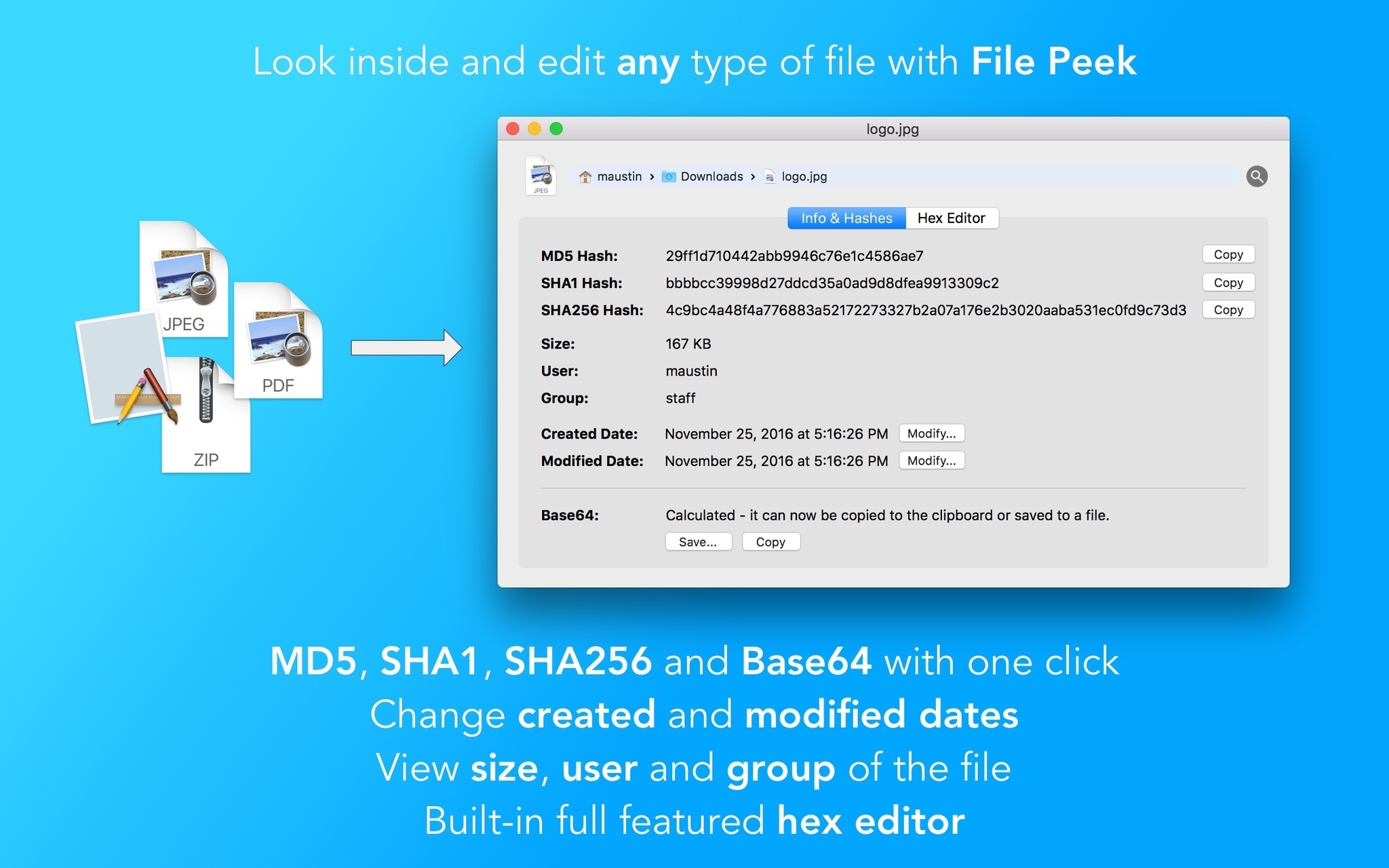 File Peek 1.0.3 – Powerful, flexible file editor. screenshot