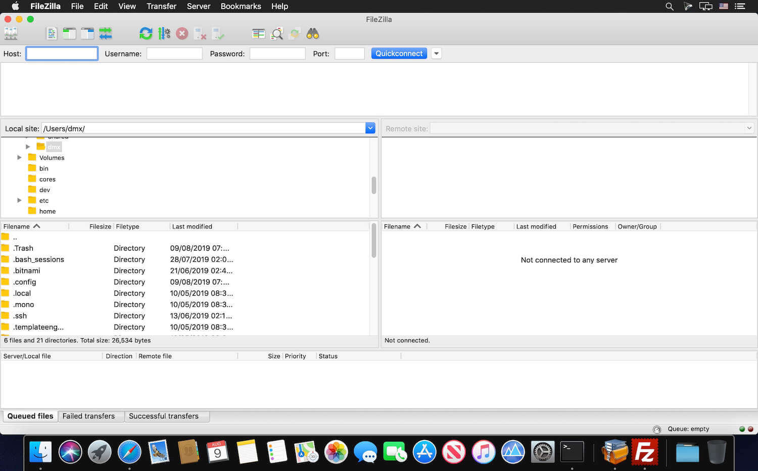 FileZilla 3.63.0 screenshot