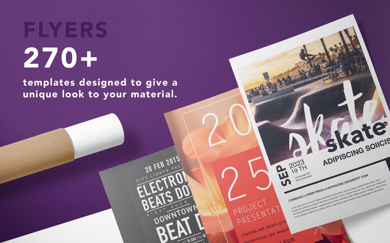 Flyer Templates – DesiGN 3.0.1 – Pages templates for flyers. screenshot