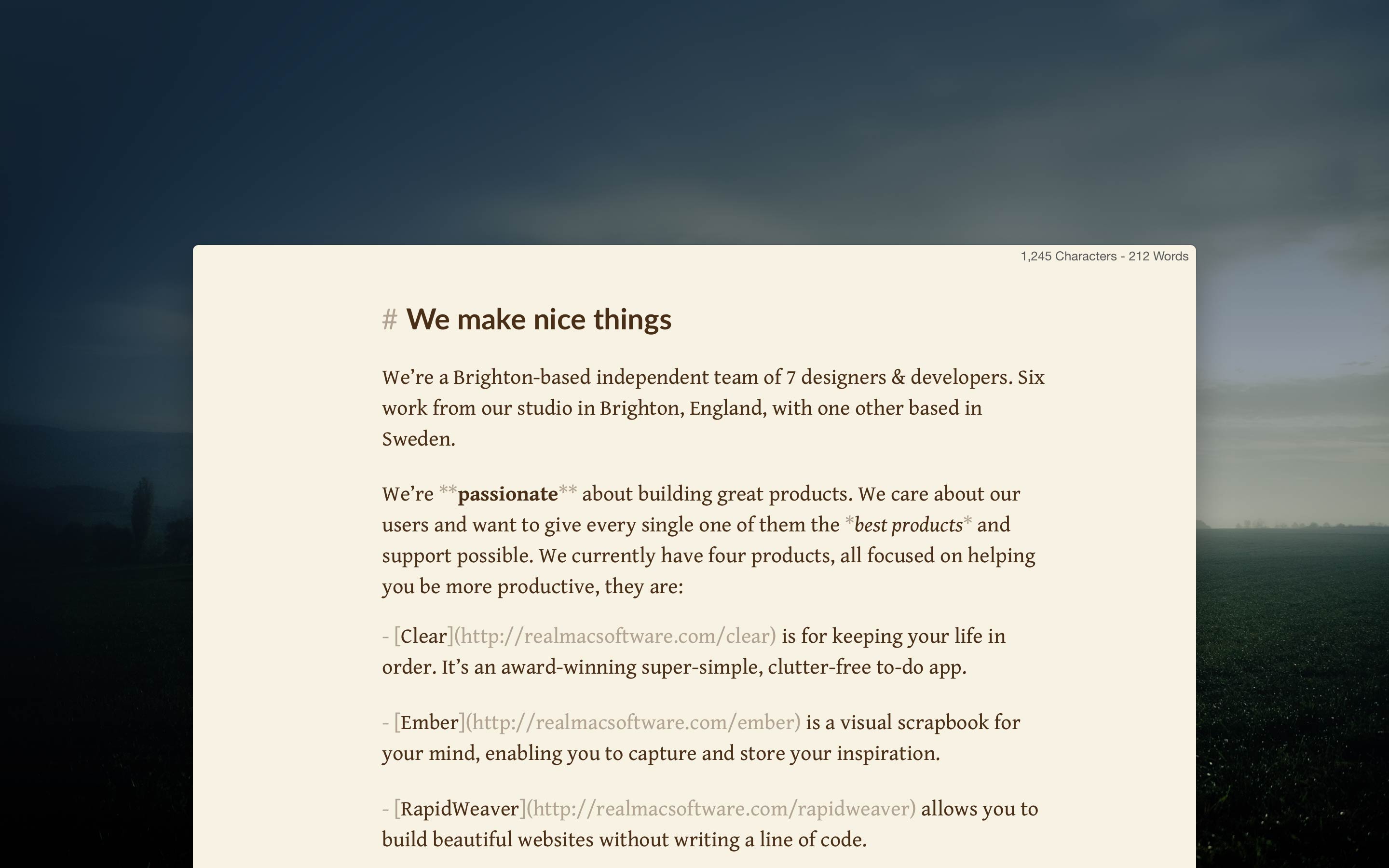 Focused 3.2 – Stunning word processing with markdown (was Typed). screenshot