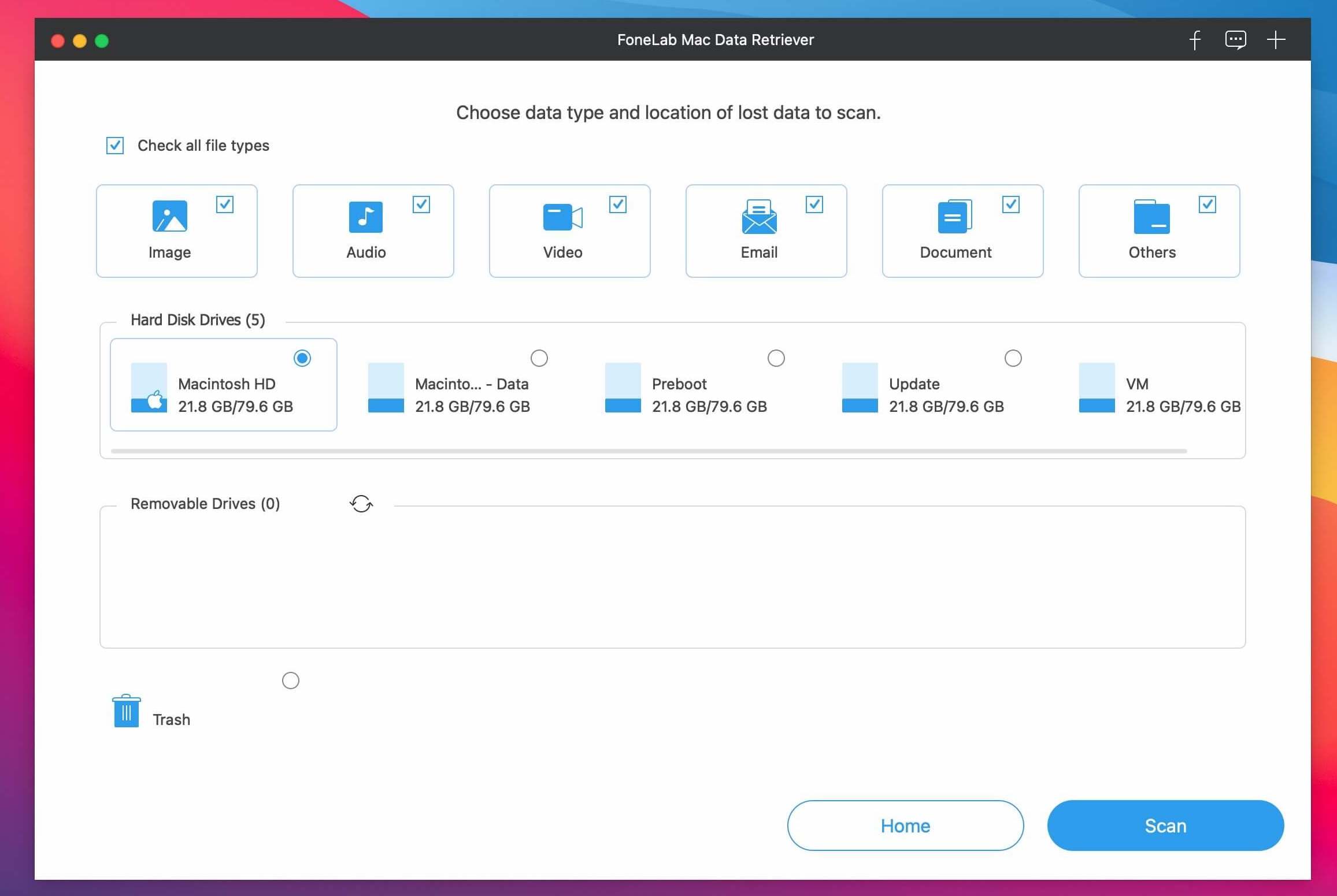 FoneLab Data Retriever 1.6.20 screenshot