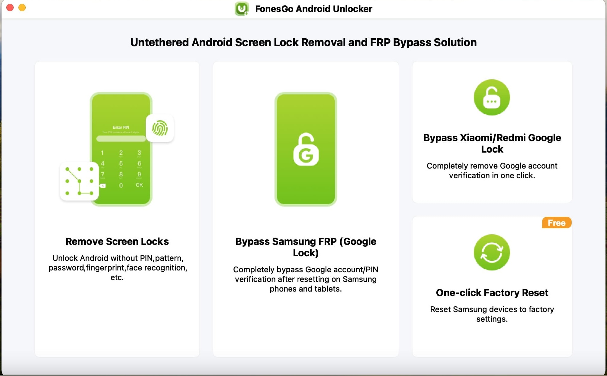 FonesGo Android Unlocker 7.8.0 screenshot