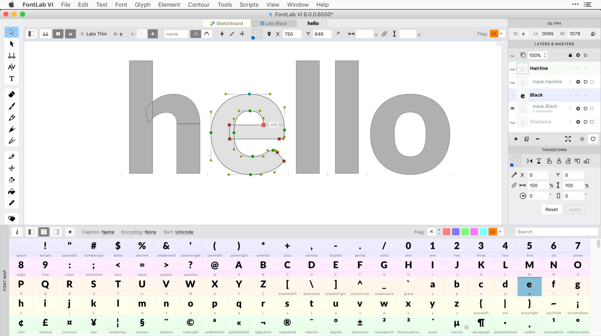 FontLab VI 6.0.5 – Create your own fonts or edit existing fonts (was FontLab Studio). screenshot
