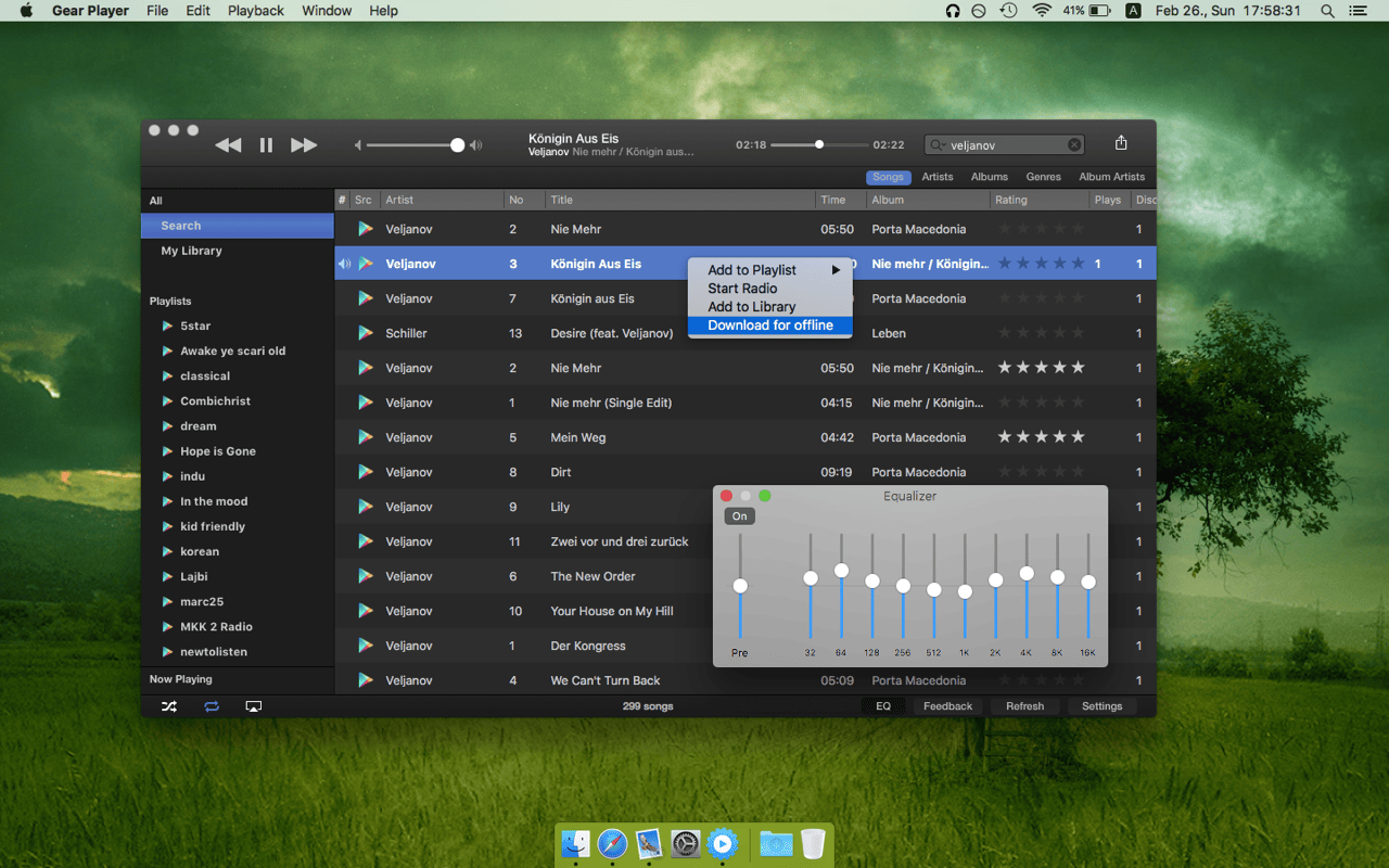 Gear Player 2.3.8 – Music player for Google Music and YouTube. screenshot