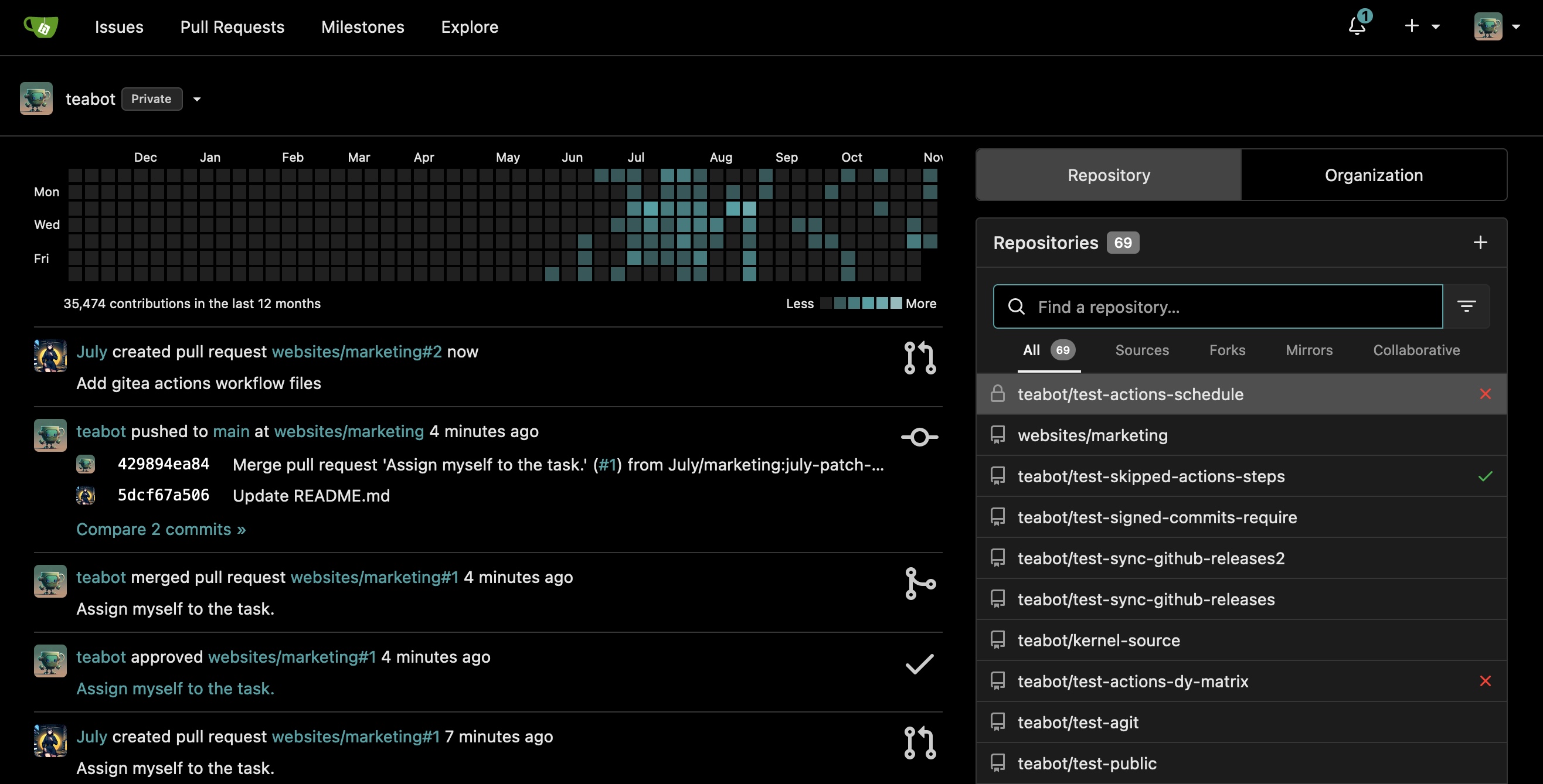 Gitea Enterprise 25.4.2 screenshot