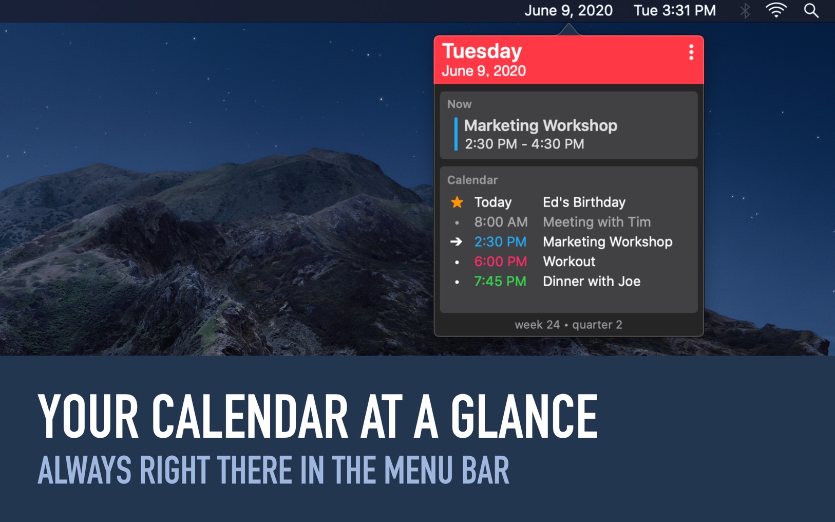 GlanceCal 1.6.2 screenshot