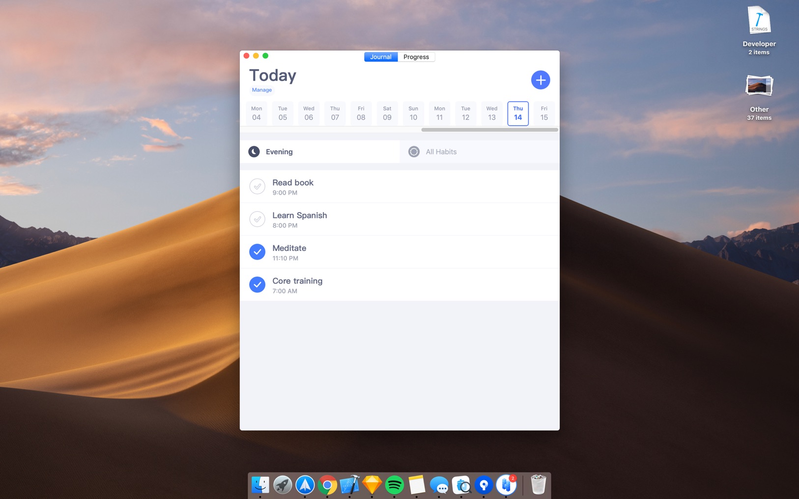 Habitify 4.2 – Daily Routine & Goal Tracking screenshot