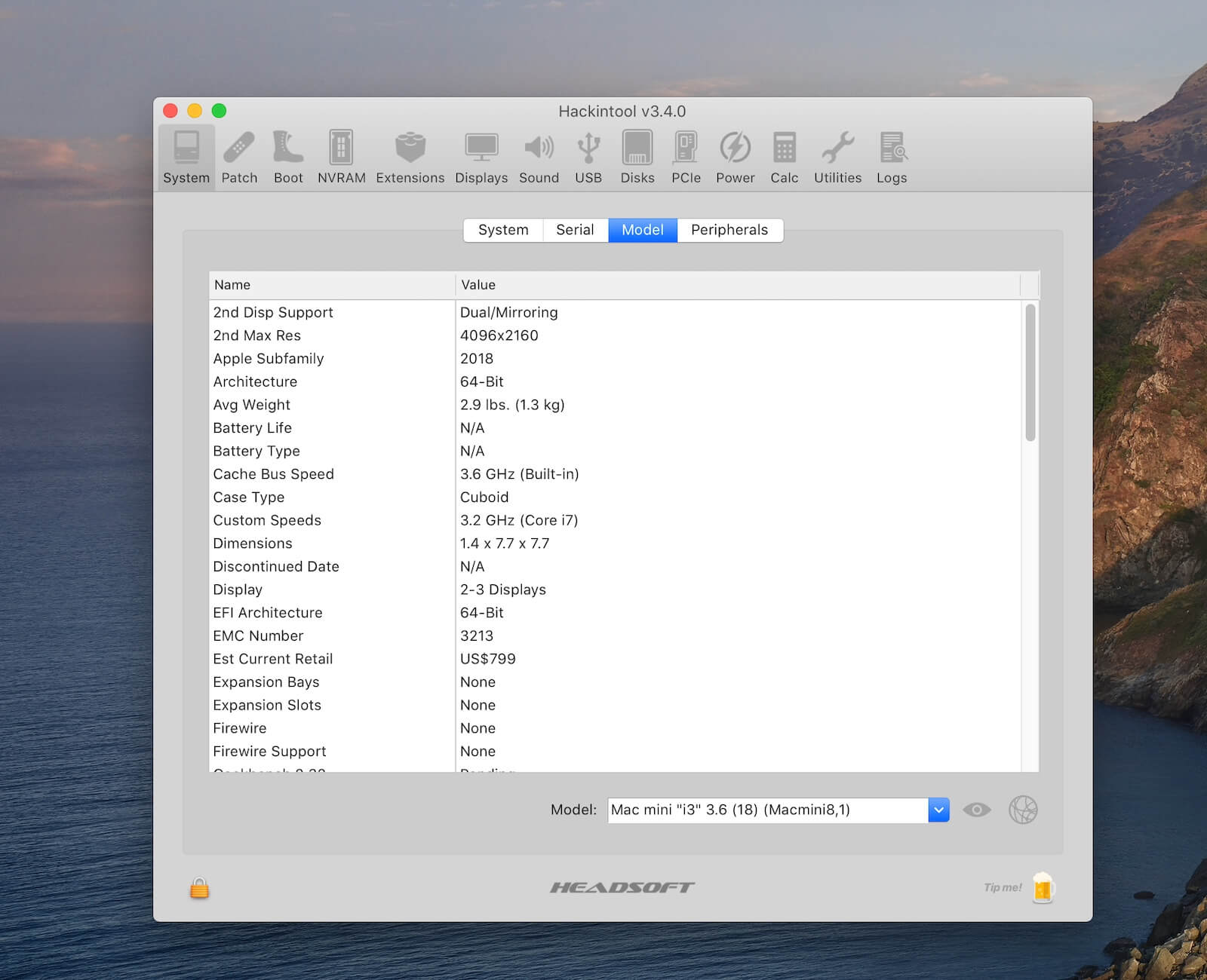 Hackintool 4.1.3 screenshot