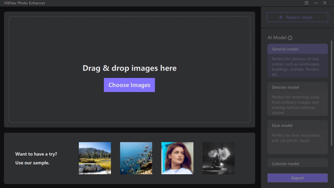 HitPaw Photo Enhancer 2.7.0 screenshot
