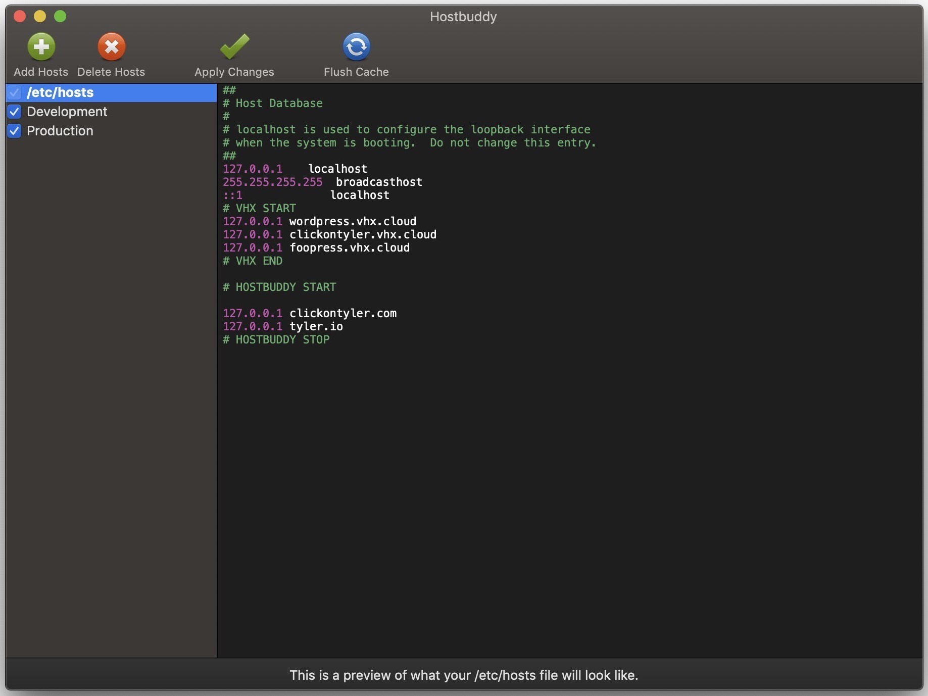 Hostbuddy 2.2.5 fix screenshot