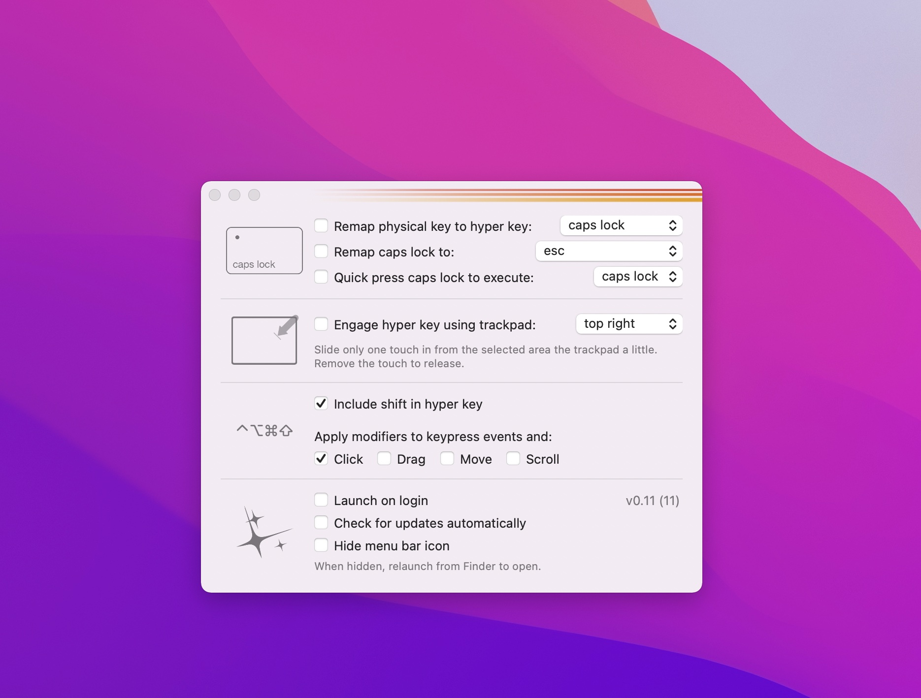 Hyperkey 0.22 screenshot