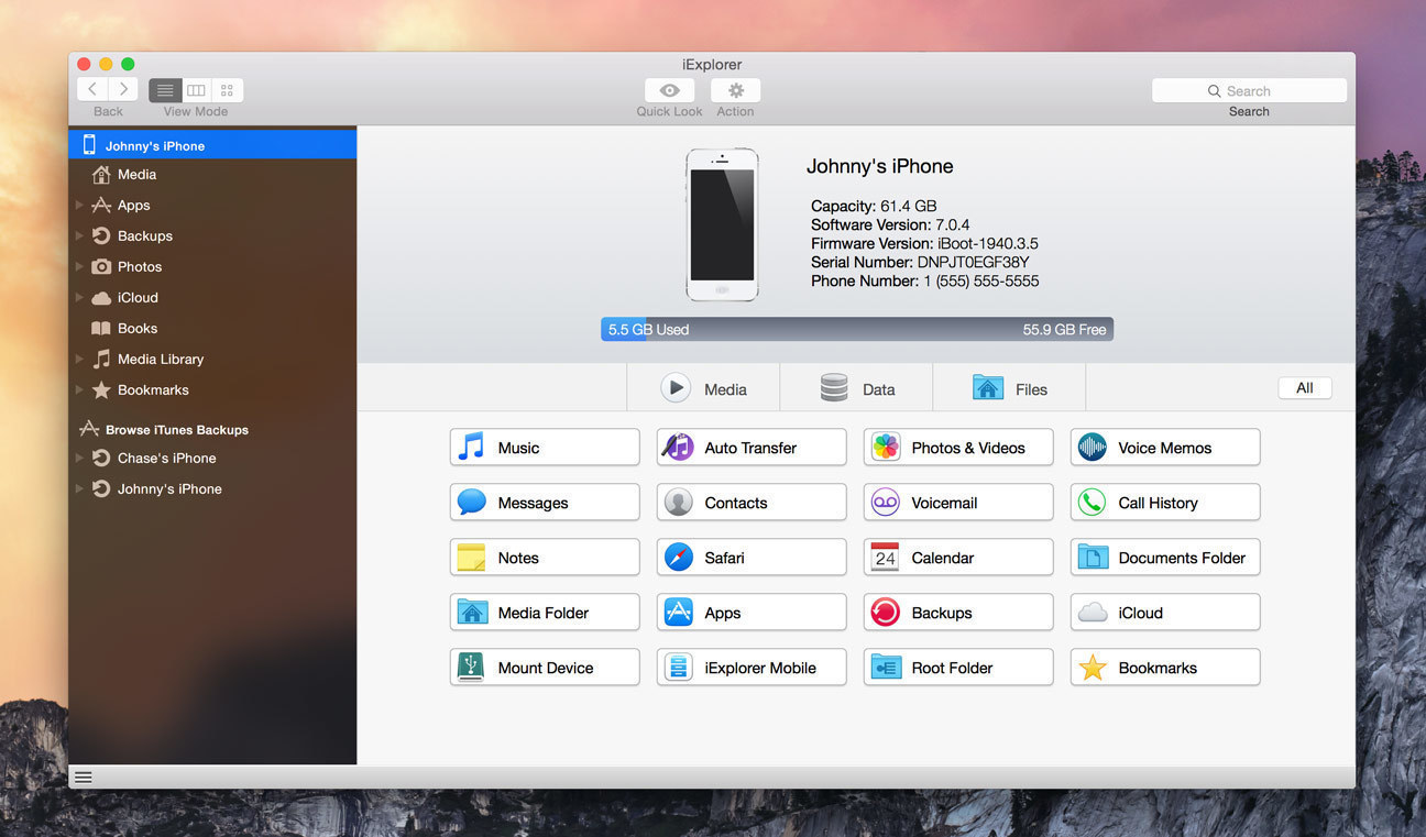 iExplorer 4.6.0 screenshot