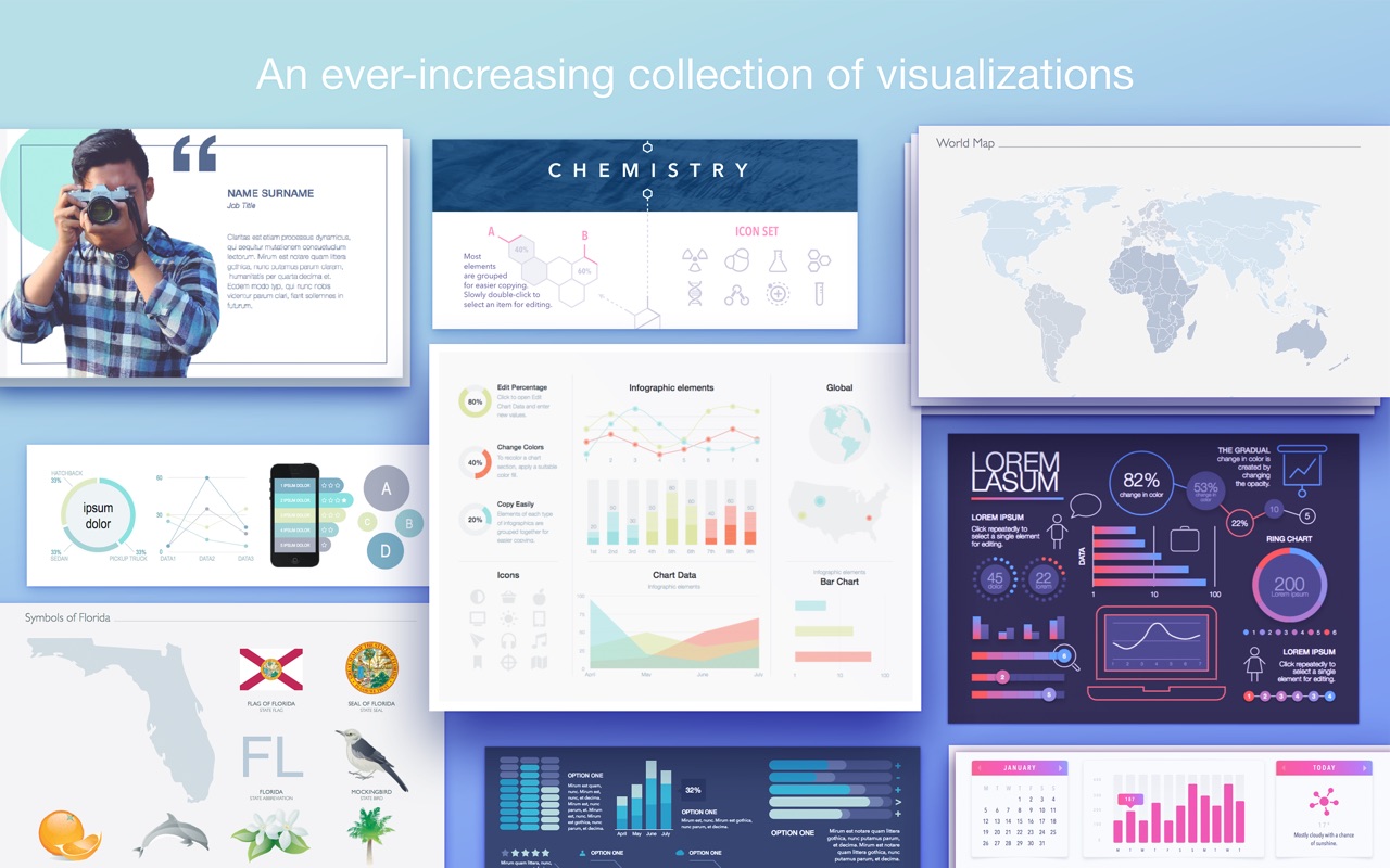 Infographics Maker – Templates 3.3 – Visualization graphics for Pages. screenshot