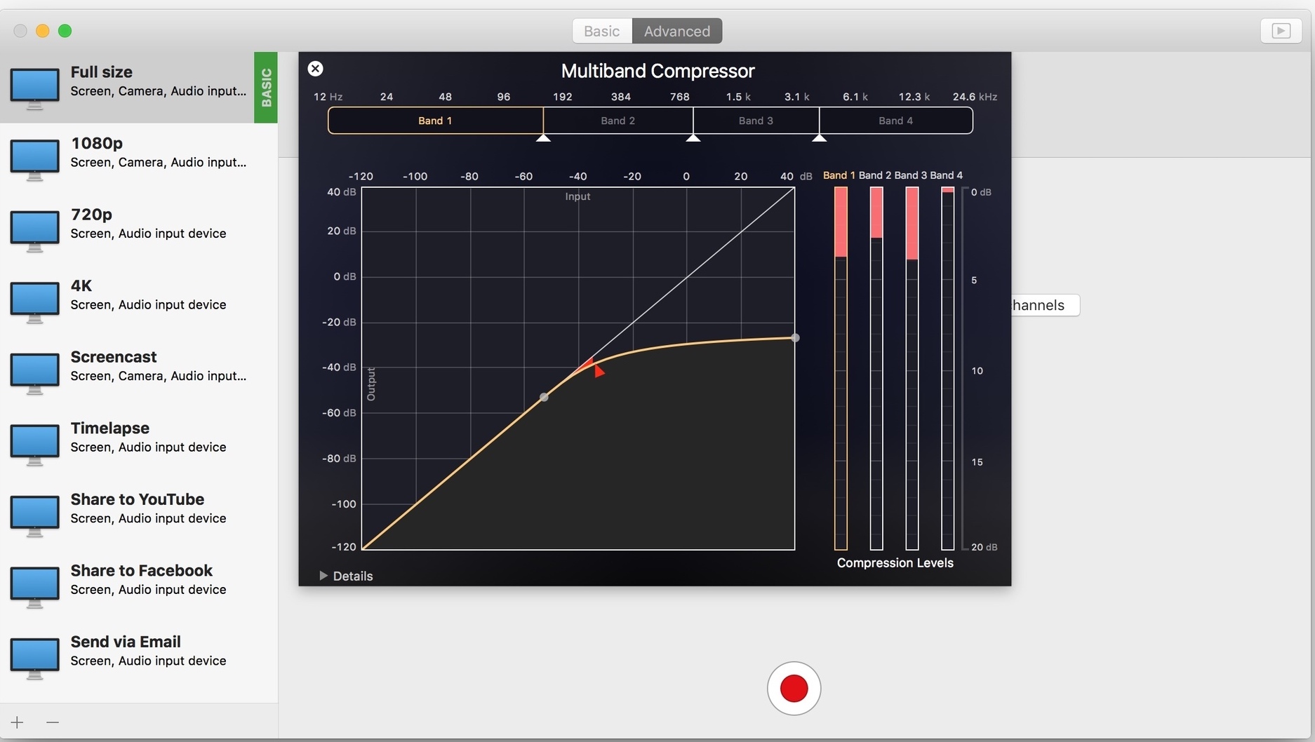 iShowU Instant Advanced 1.2.7 – Full-featured screen recording and audio sweetening. screenshot