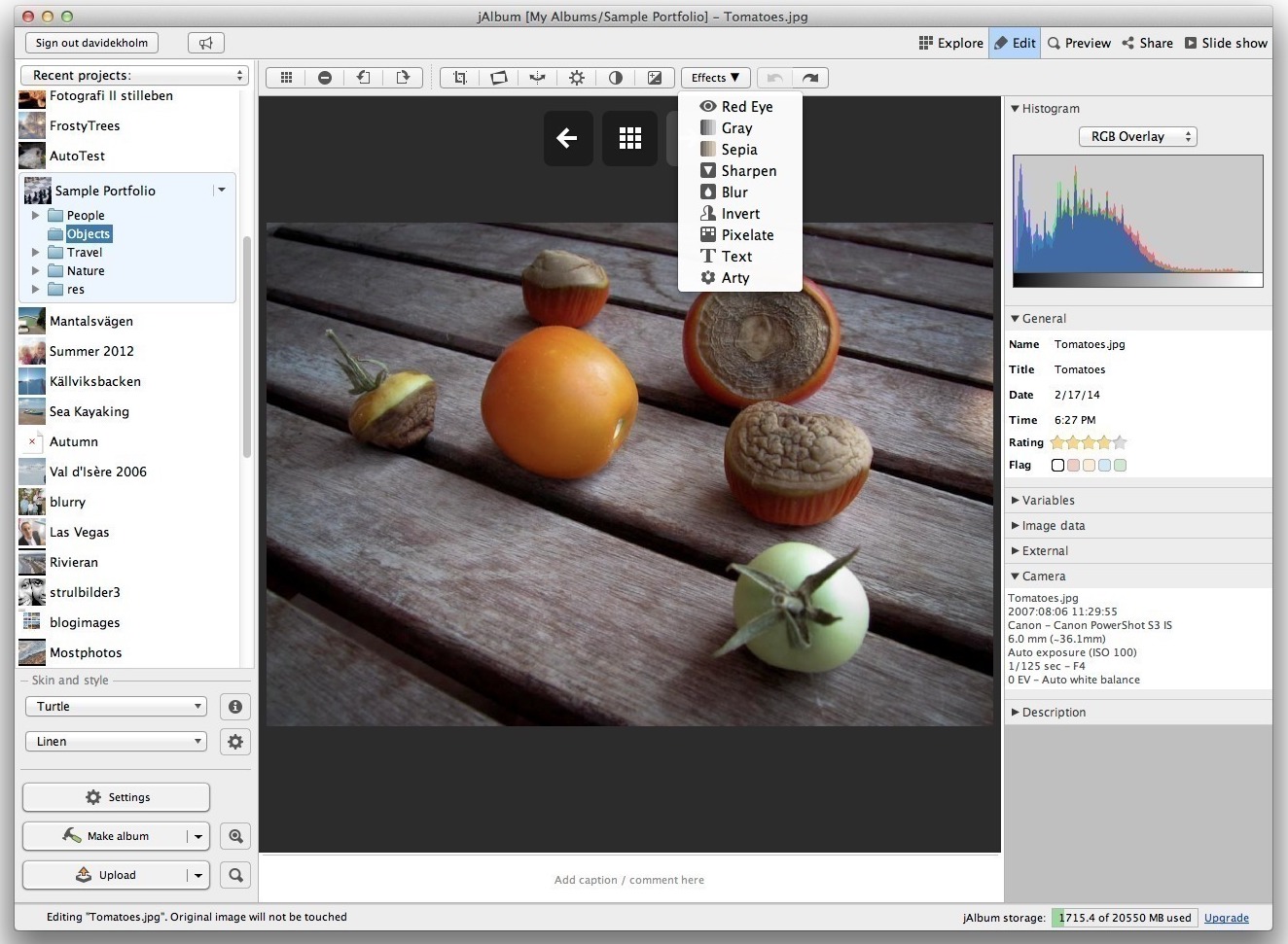 jAlbum 15.1 – Create custom photo galleries for the Web. screenshot