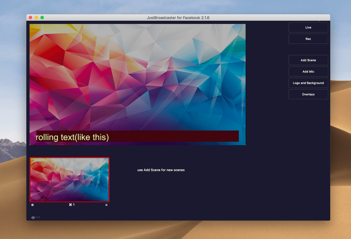 JustBroadcaster for Facebook 1.9.5 – Video streaming for Facebook. screenshot