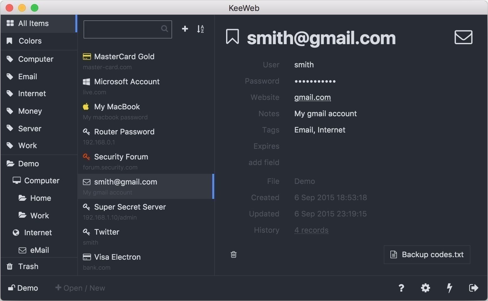 KeeWeb 1.18.7 screenshot