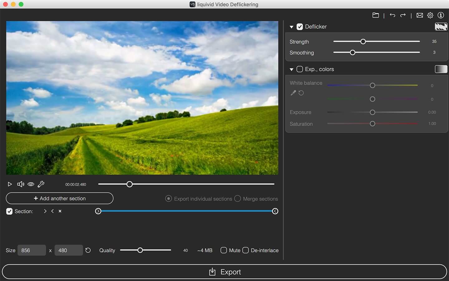 liquivid Video Deflickering 1.4.1 screenshot