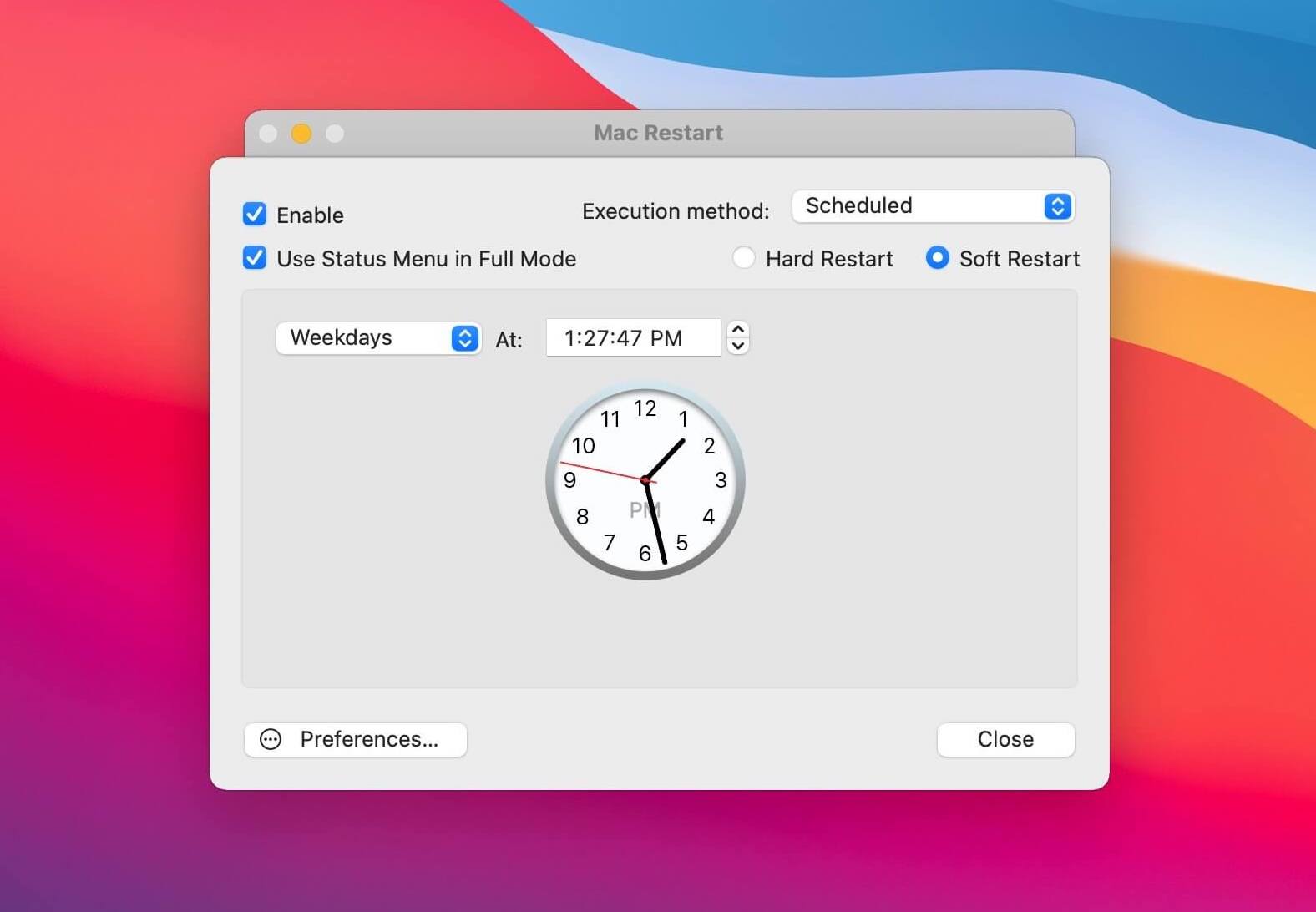 Mac Restart 2.3 screenshot