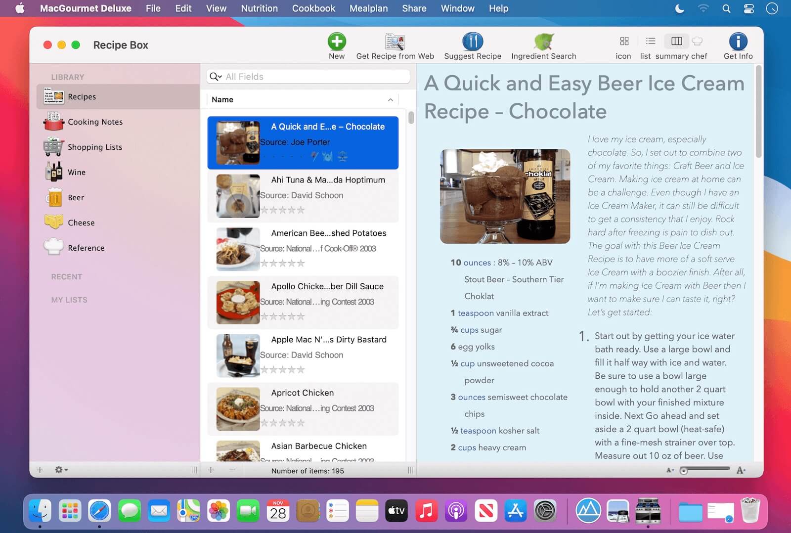 MacGourmet Deluxe 4.3.2 screenshot