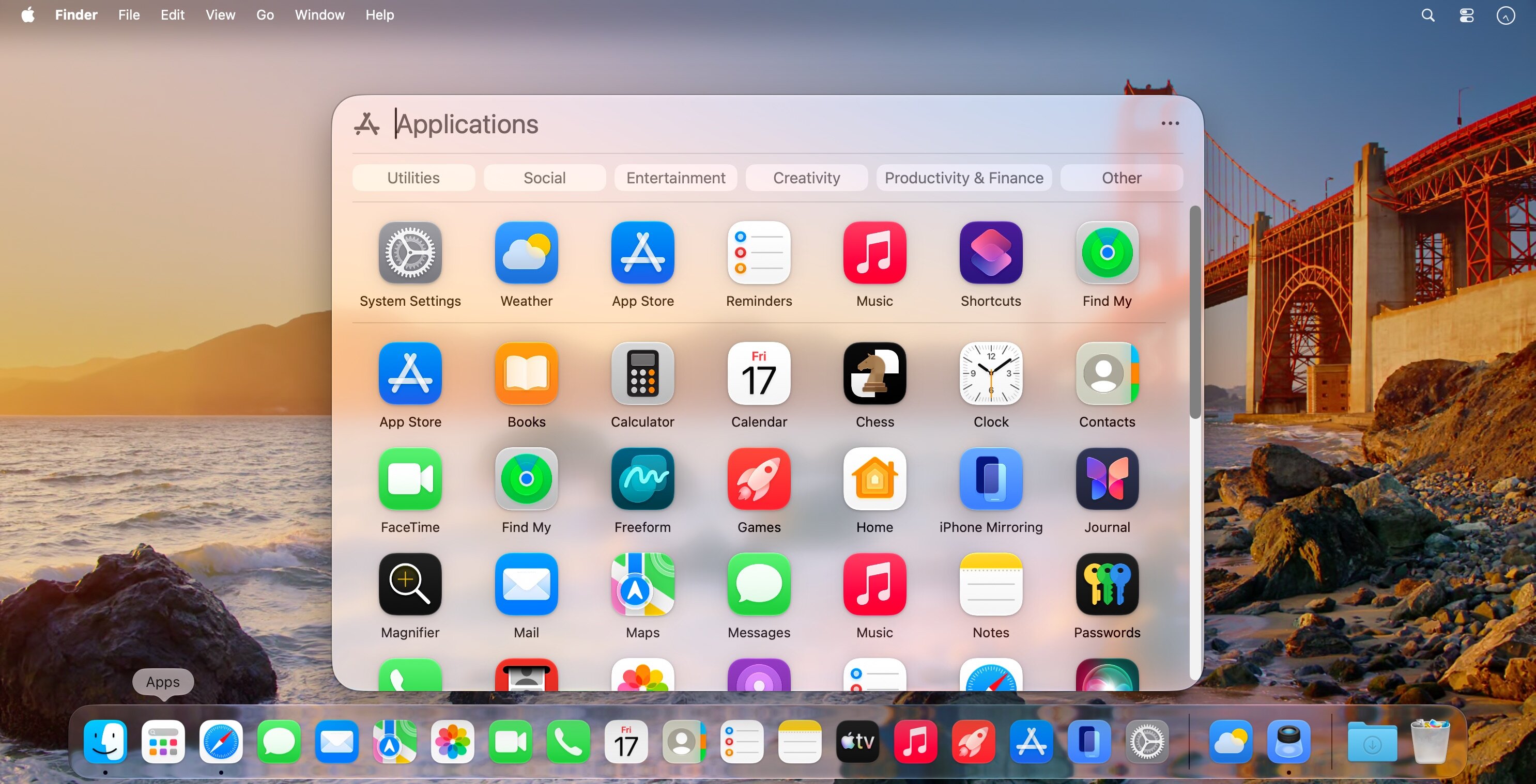 macOS Golden Gate 27.0 Public Beta 1 screenshot