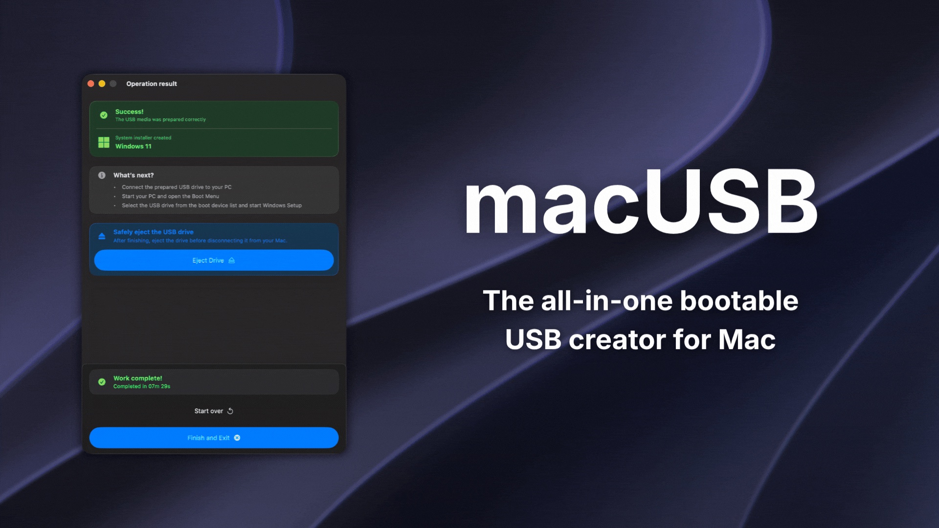 macUSB 2.4.0 screenshot