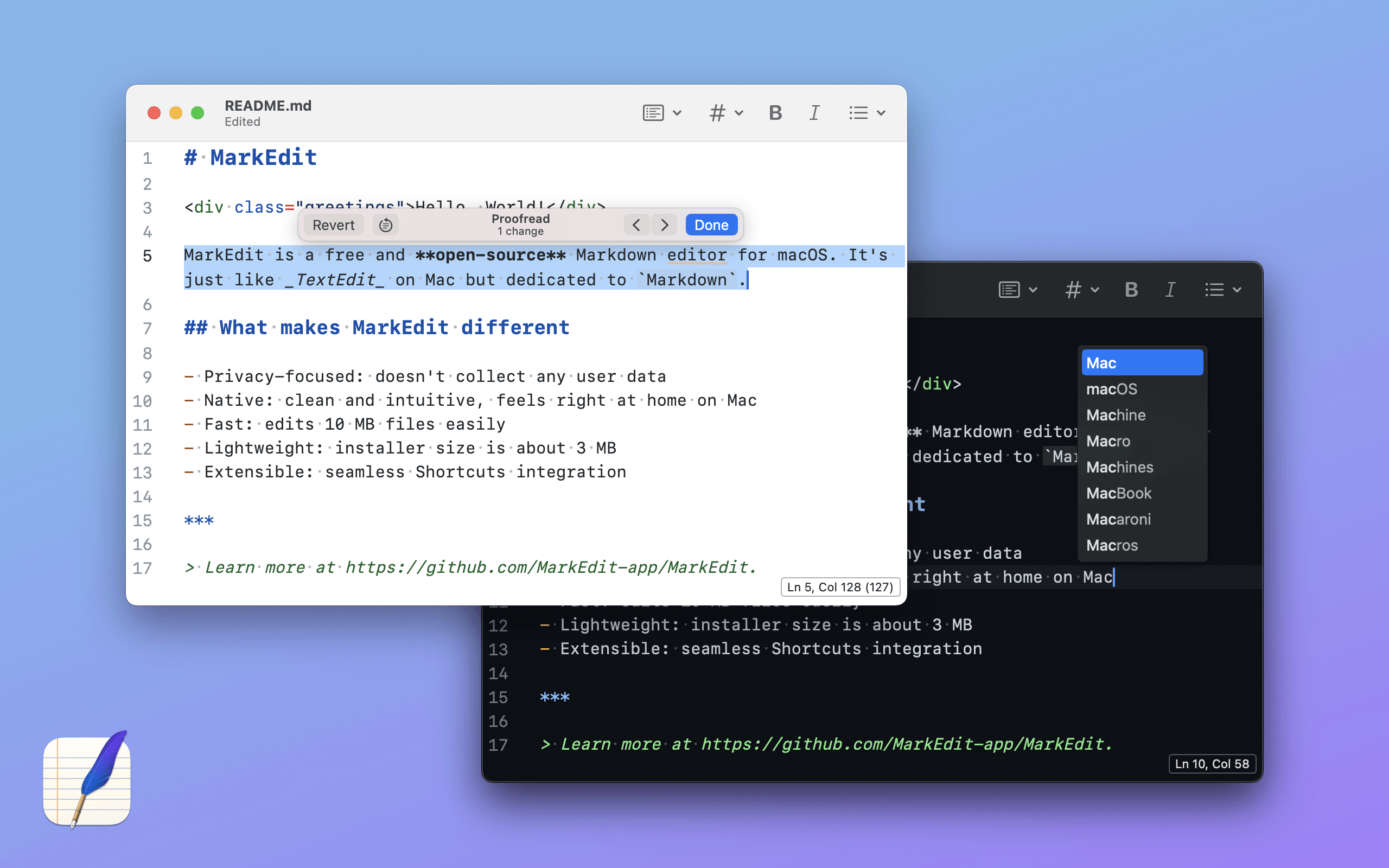 MarkEdit 1.27.4 screenshot