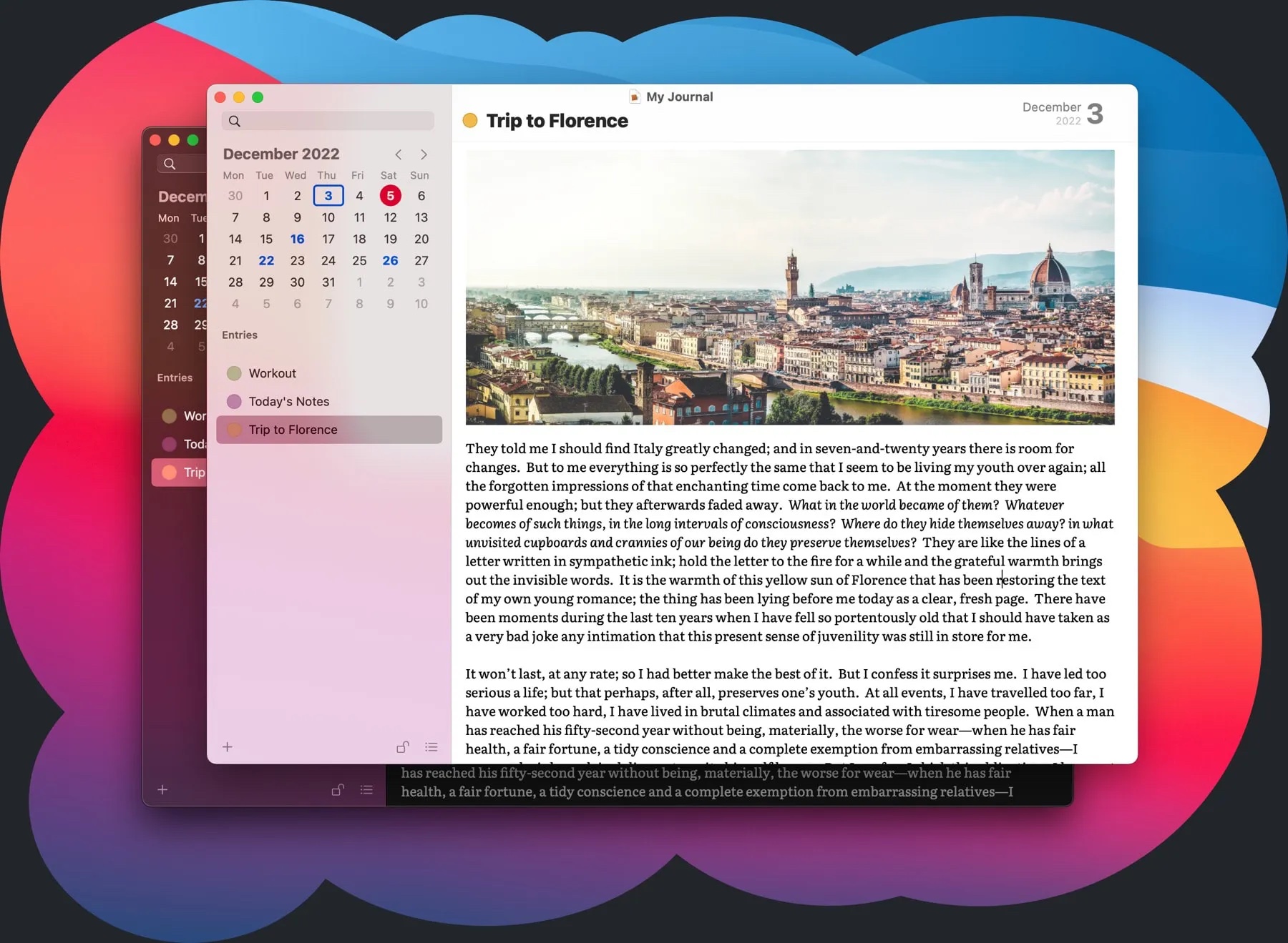 Memoires 5.0.1 screenshot