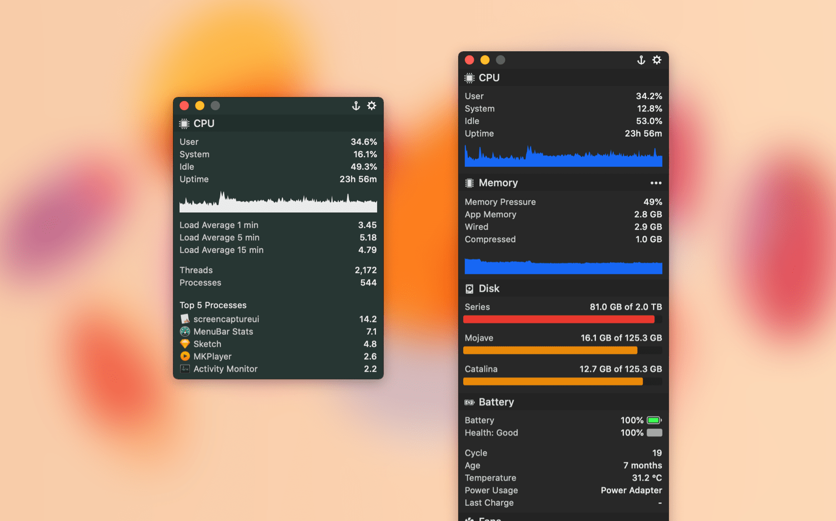 MenuBar Stats 3.9 screenshot