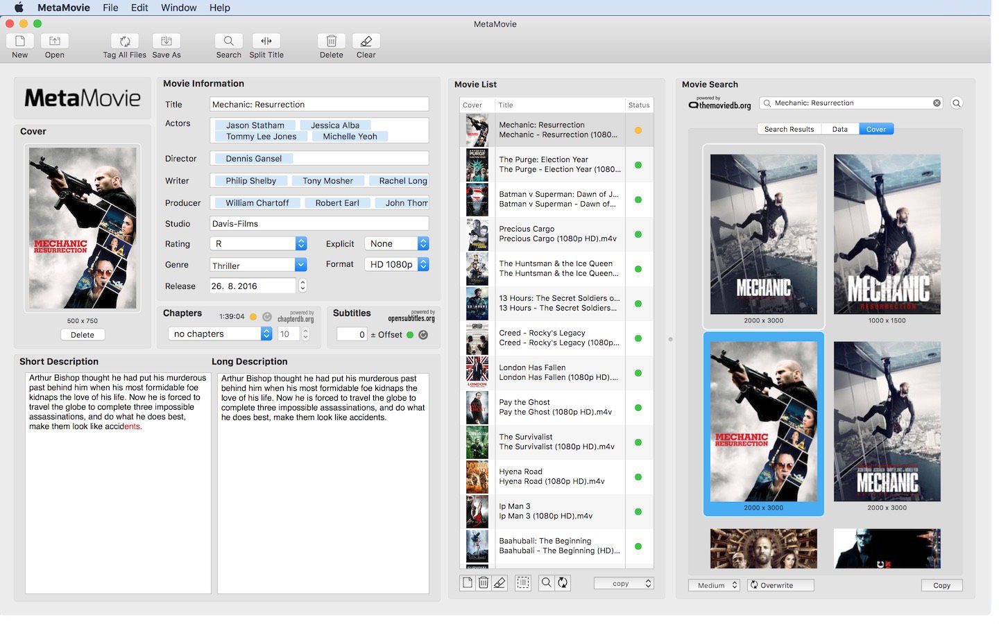 MetaMovie 2.4.0 screenshot