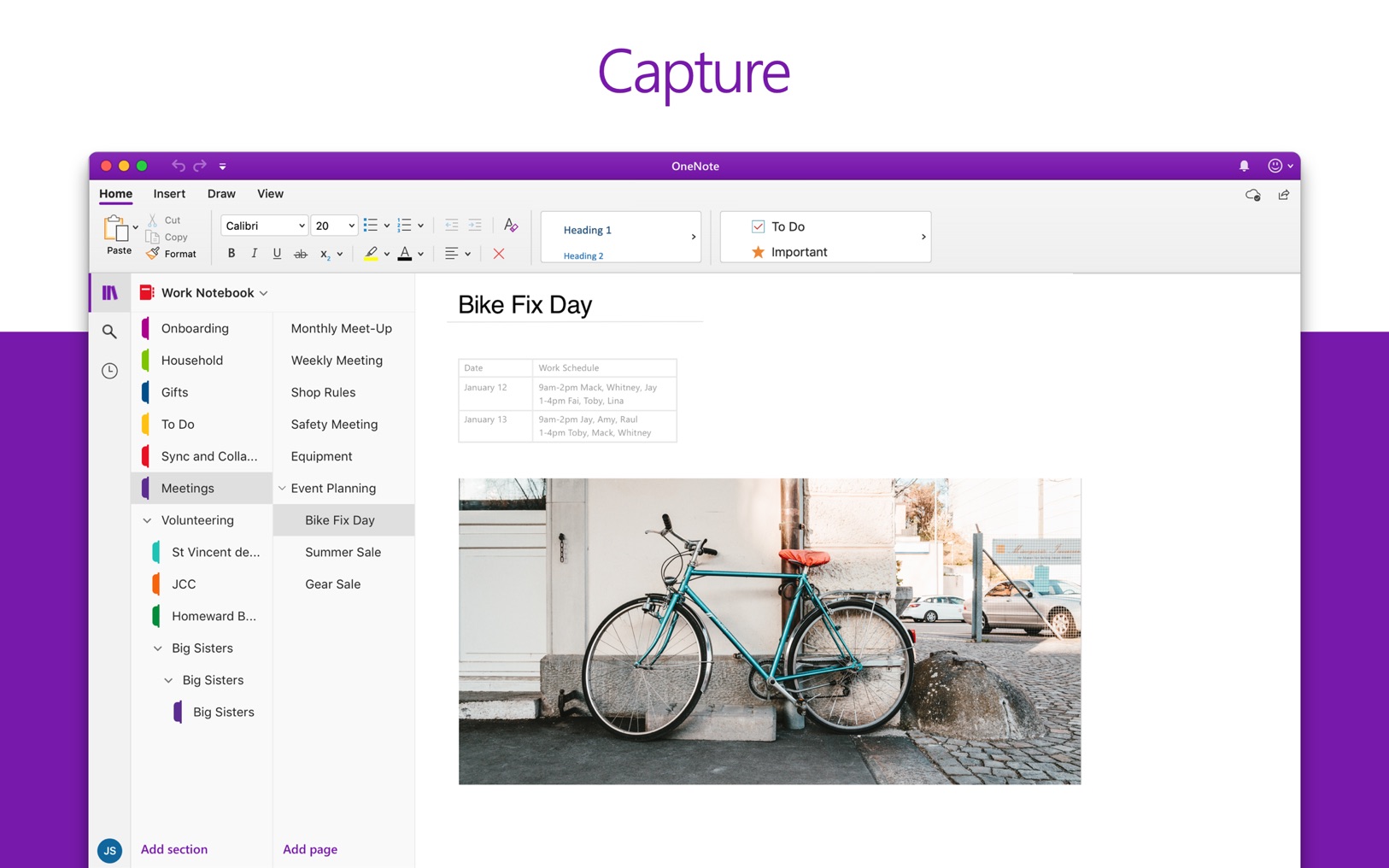 Microsoft OneNote 16.40 screenshot