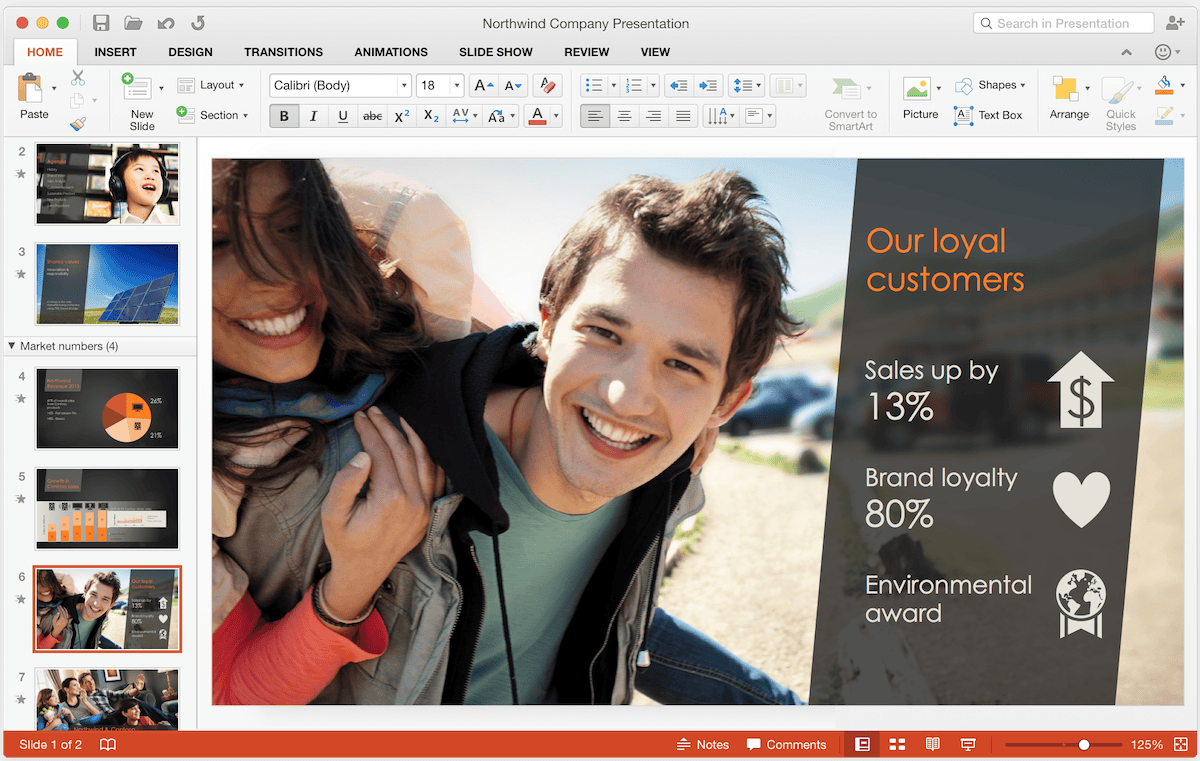 Microsoft Powerpoint 16.111.3 screenshot