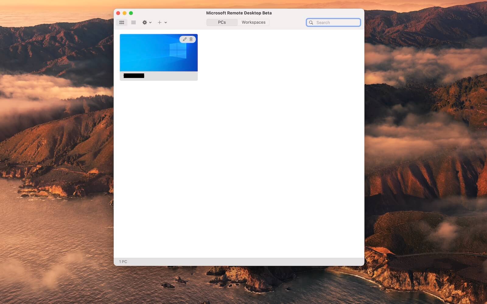 Microsoft Remote Desktop Beta 10.7.2 (1958) screenshot