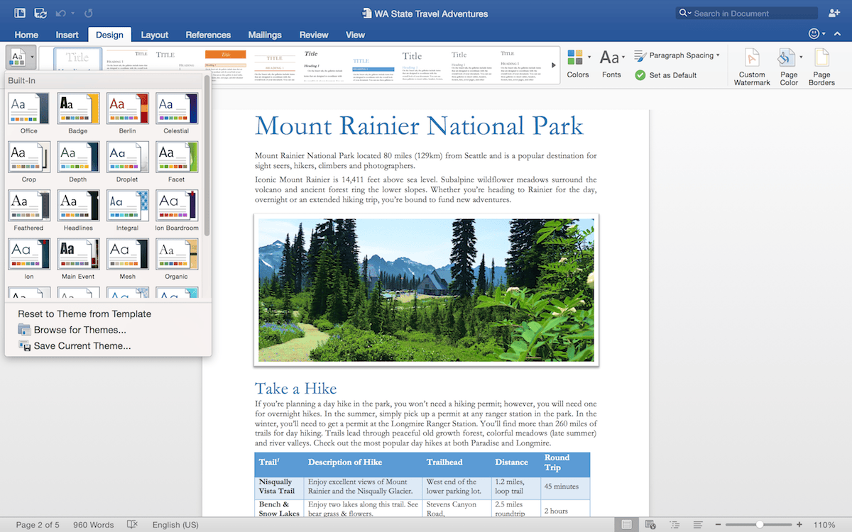 Microsoft Word 16.111.3 screenshot
