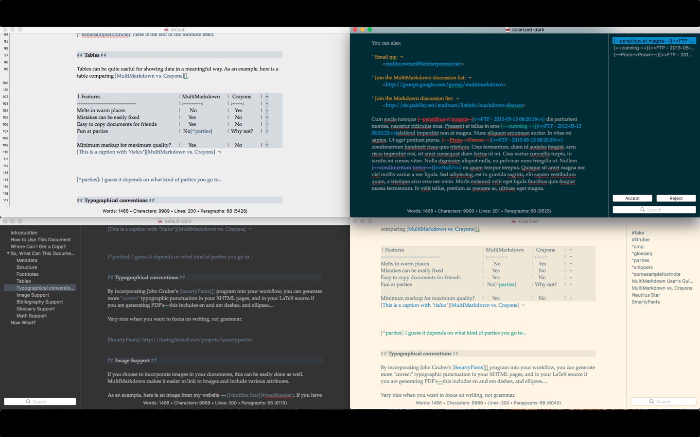 MultiMarkdown Composer Pro 4.5.12 screenshot