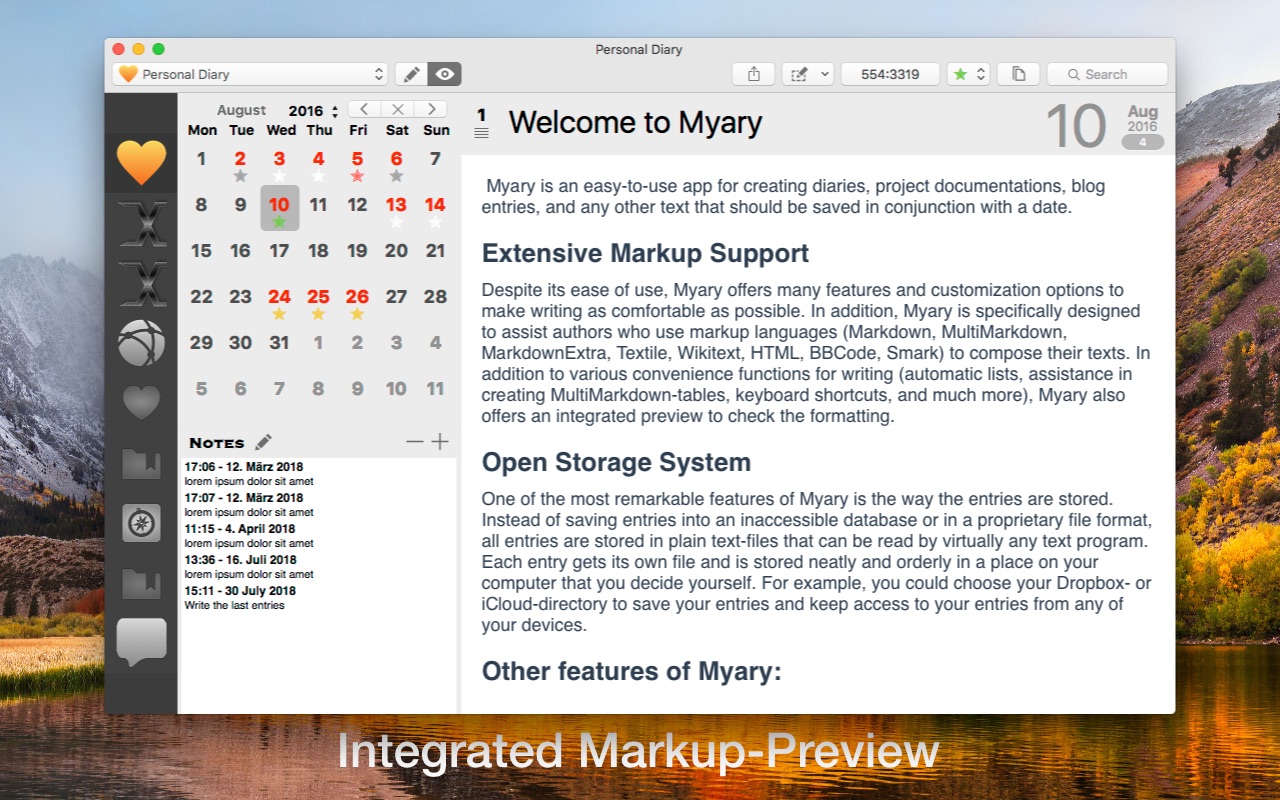 Myary 2.7.1 screenshot