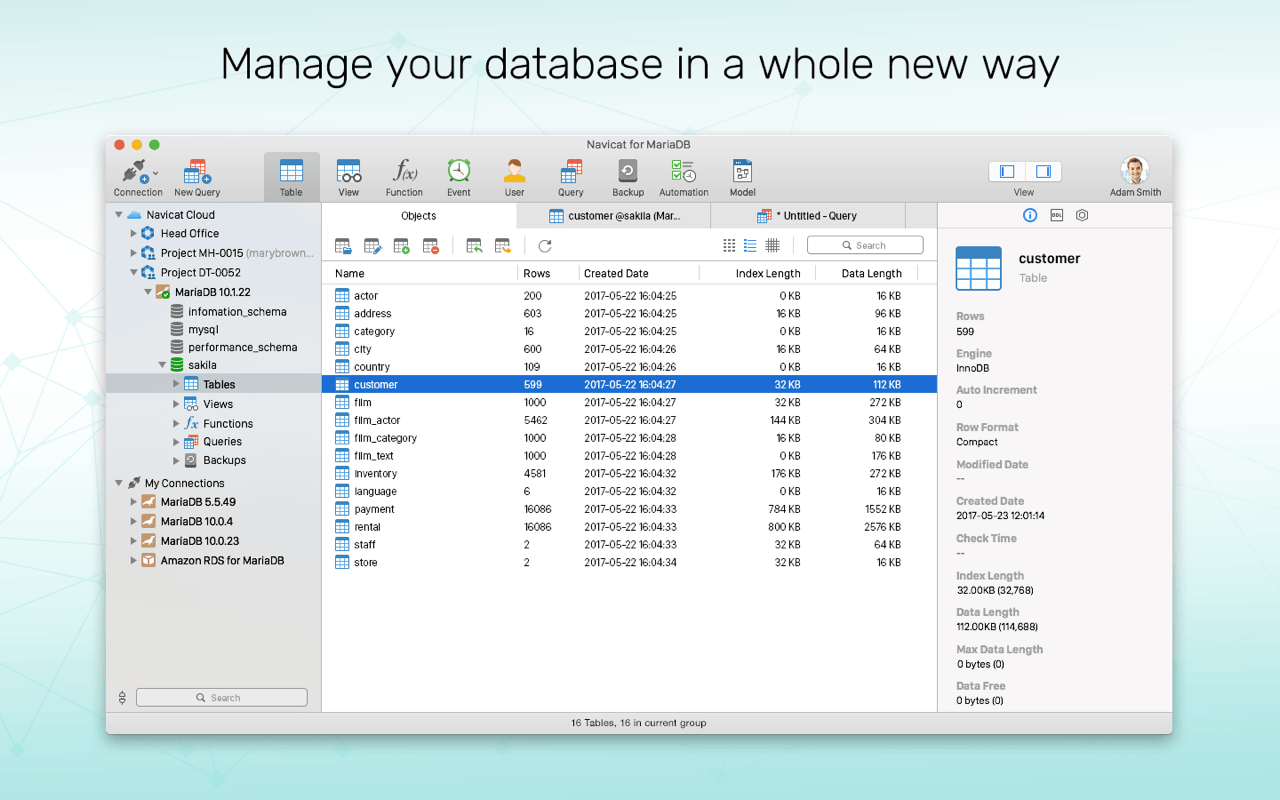 Navicat for MariaDB 12.0.22 – MariaDB administration and development. screenshot