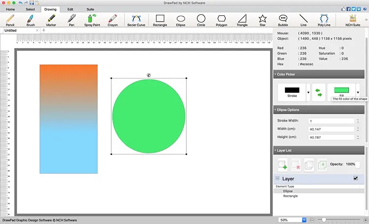 NCH DrawPad Pro 10.63 screenshot