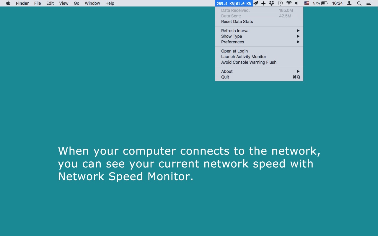 Network Speed Monitor 2.2.3 – Easy-to-use application to display your current network. screenshot