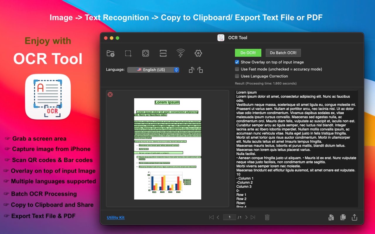 OCR Tool Pro 1.0 screenshot