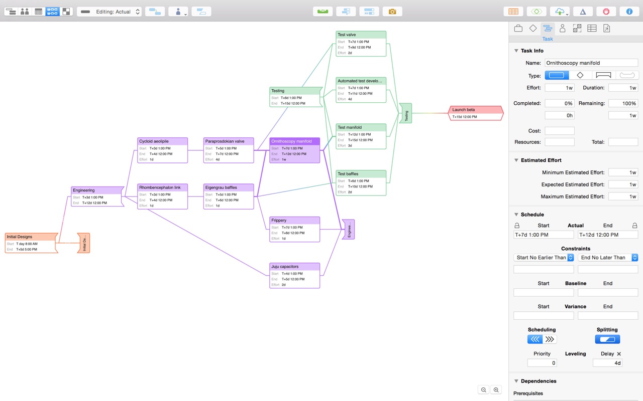 OmniPlan 3.10 – Robust project management software. screenshot