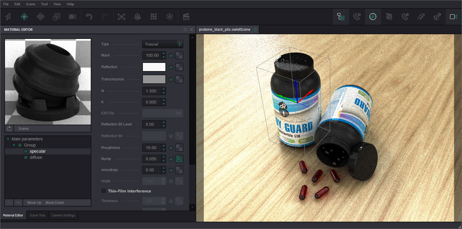 Owlet 1.5.1 – Unbiasedly Cute 3D Rendering Software. screenshot