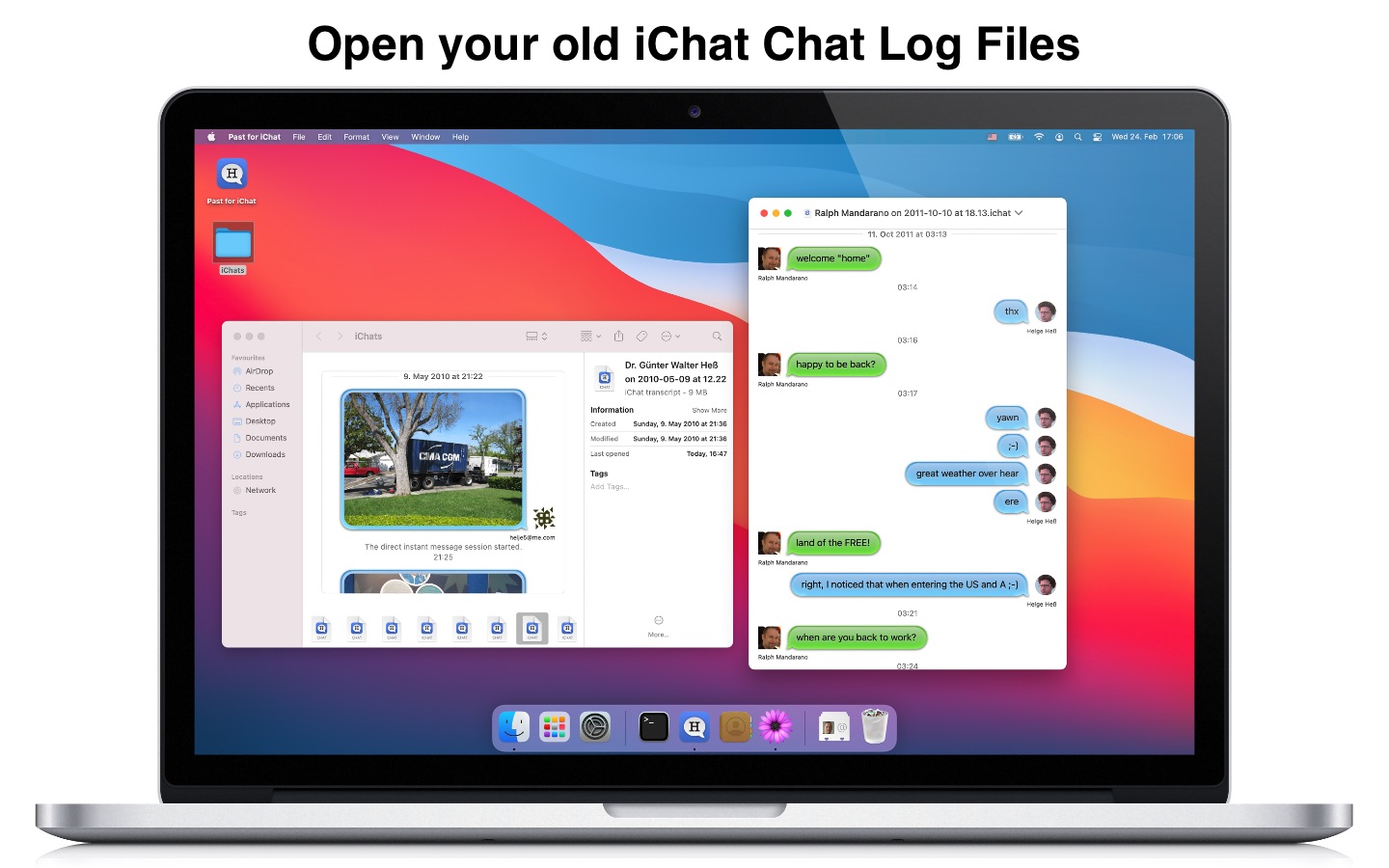 Past for iChat 1.2.6 screenshot