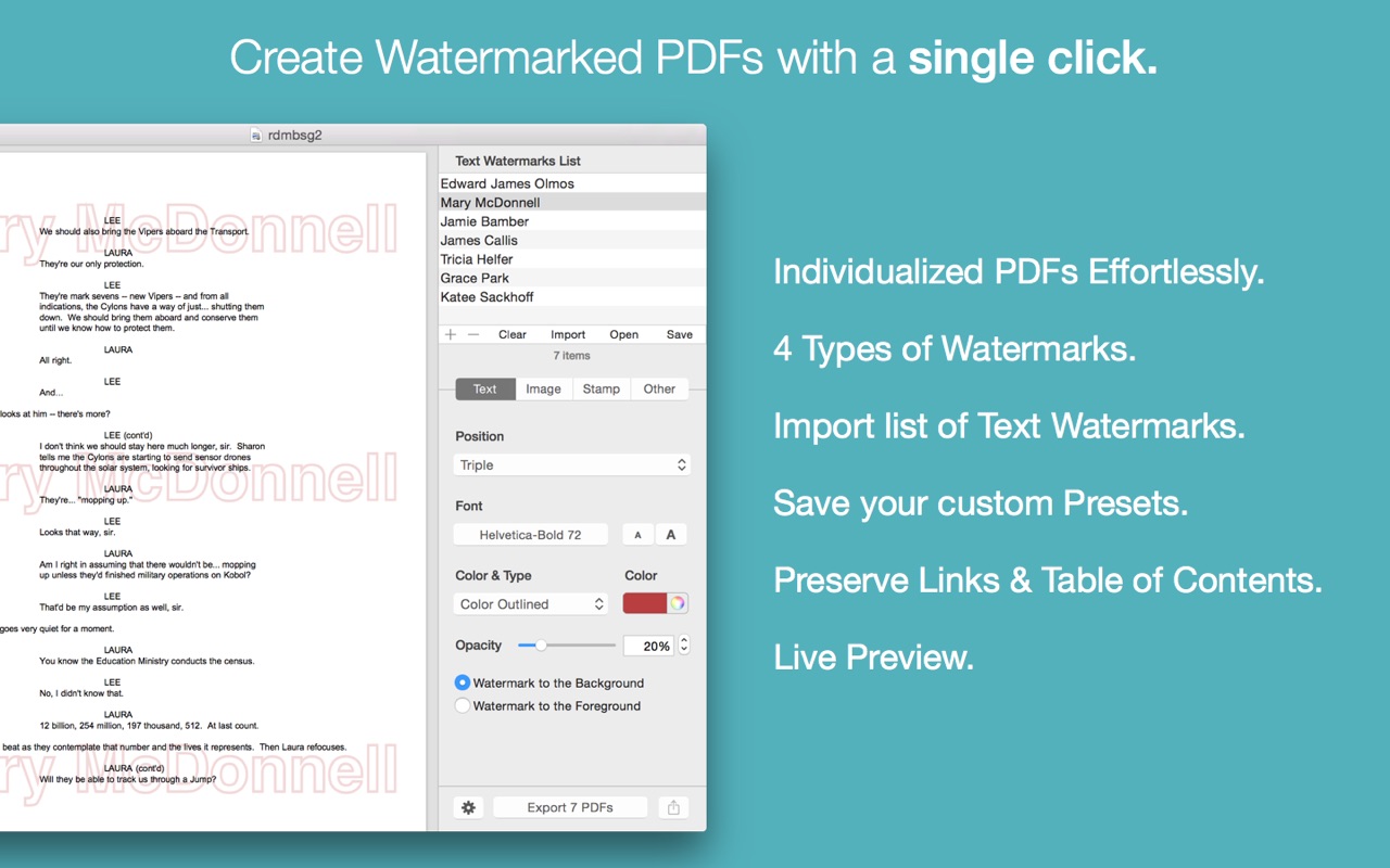 PDF Watermarker 3.9 – PDF Watermarker lets you easily watermark your PDFs. screenshot