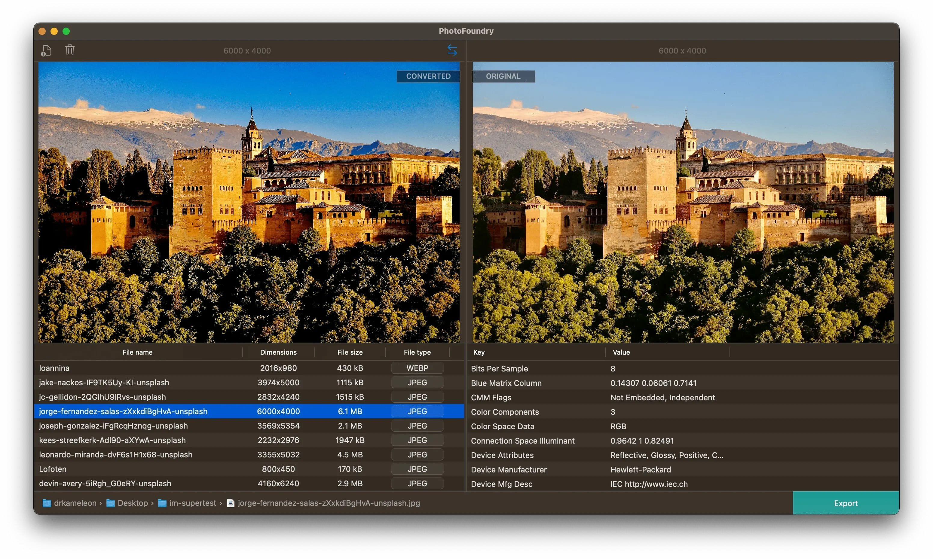 PhotoFoundry 1.3.3 screenshot