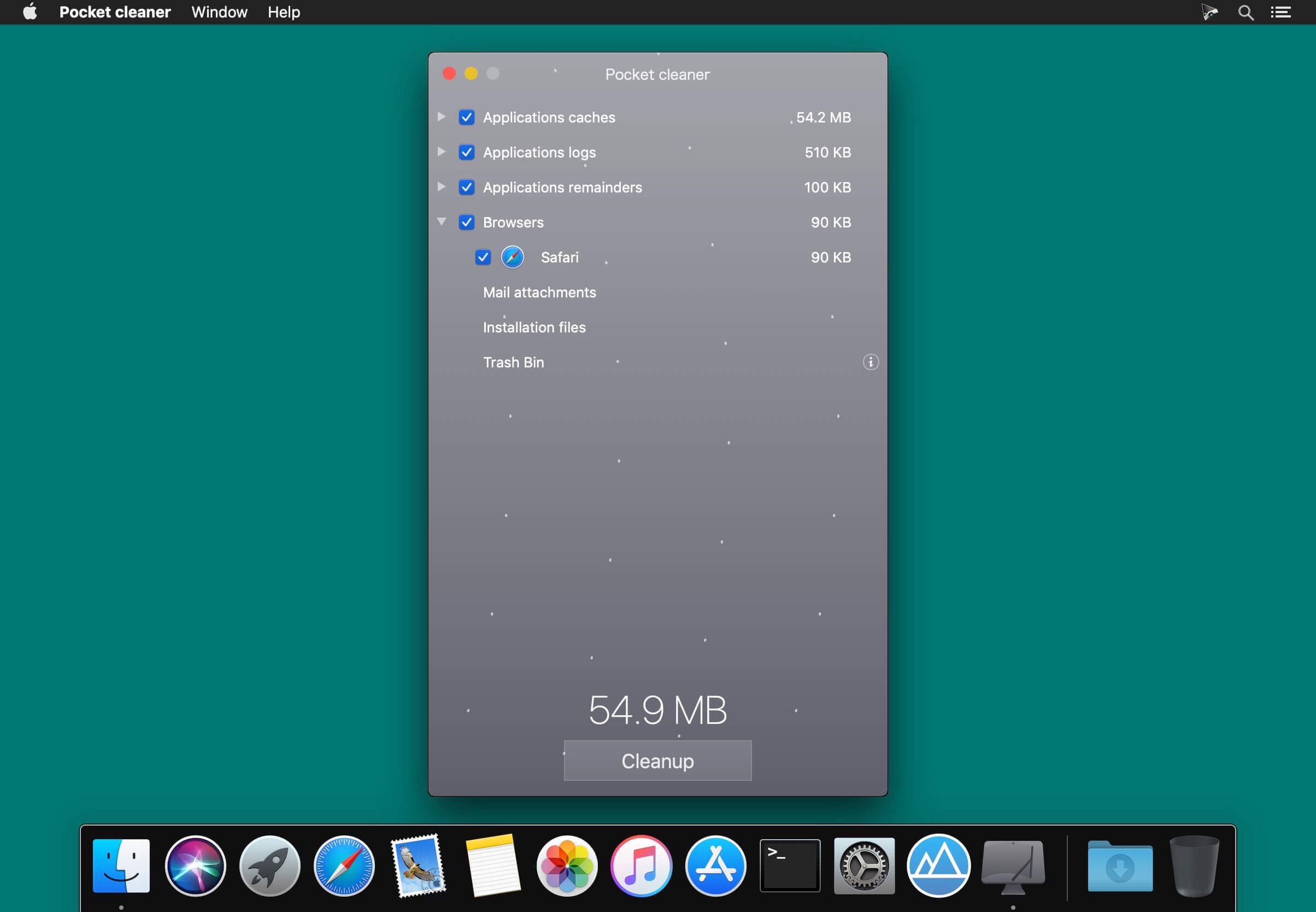 Pocket cleaner Pro 1.6.2 screenshot