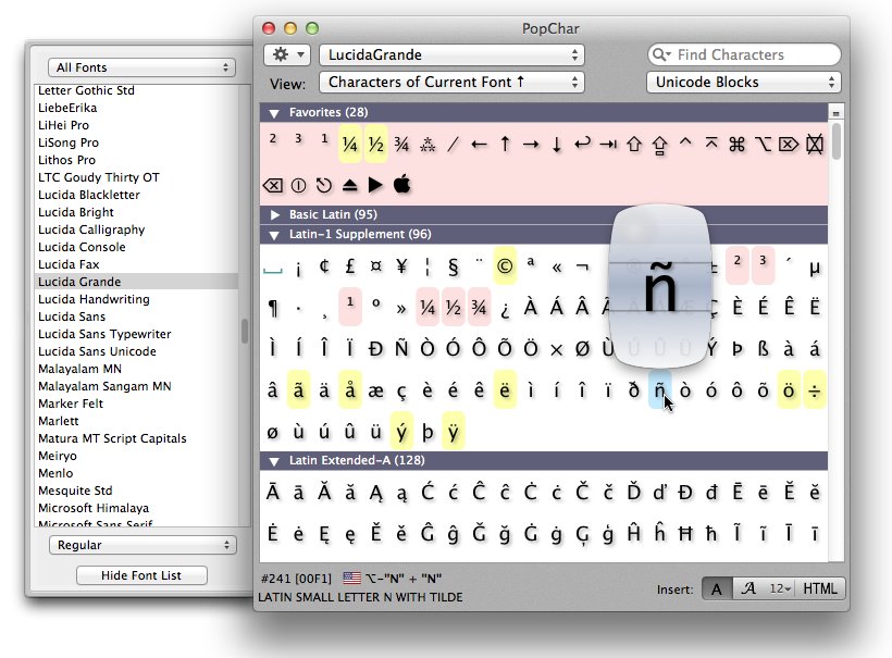 PopChar 10.5 screenshot