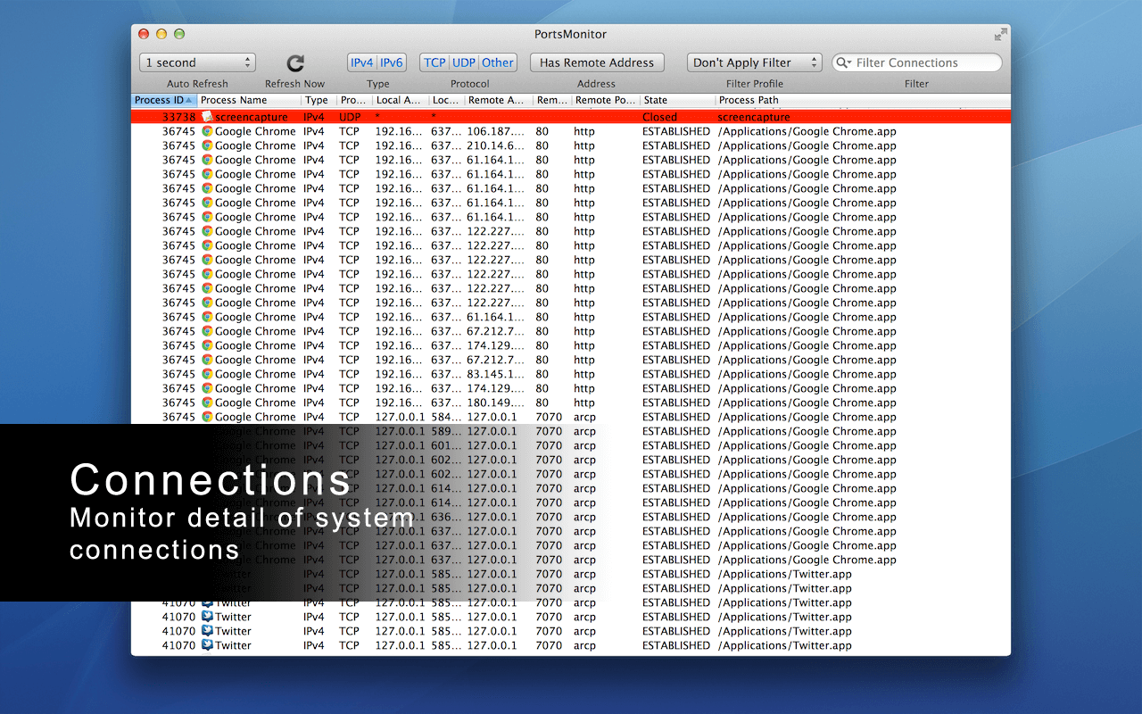 PortsMonitor 1.4.5 screenshot