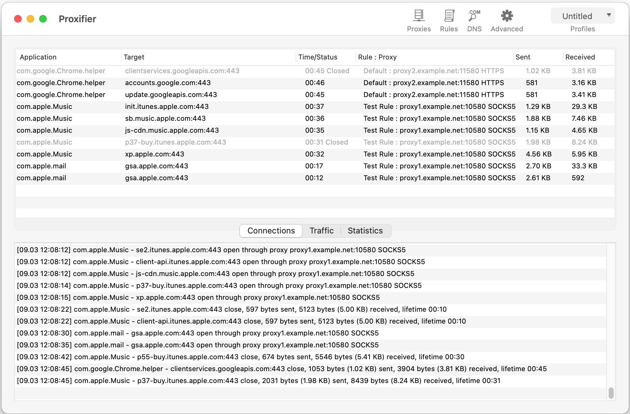 Proxifier 3.15.0 screenshot